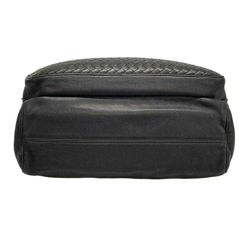 Bottega Veneta Intrecciato Black Leather Handbag