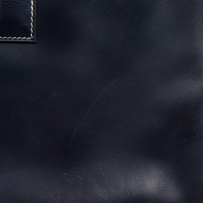 Hermes Jigier PM Vintage Box Calf Navy 0Q Unisex Clutch Bag
