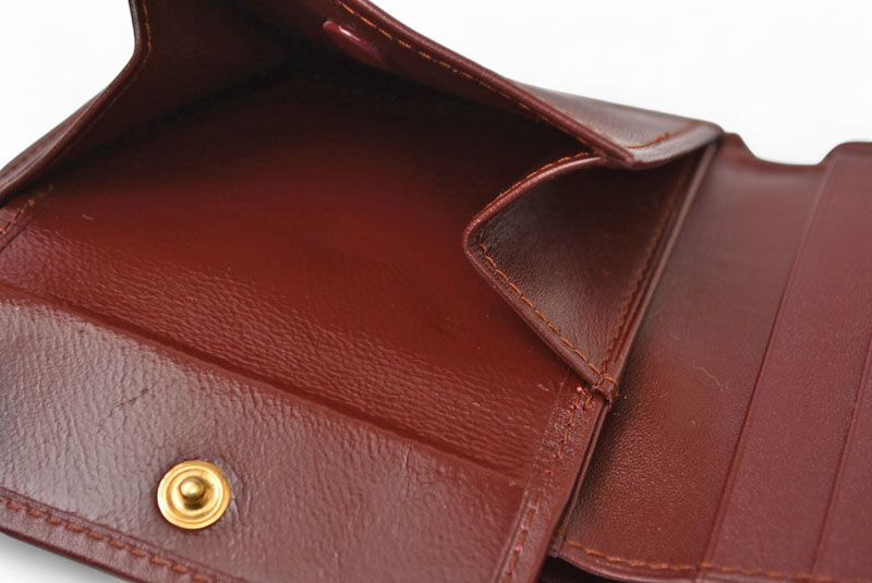 Cartier Unused Fold Wallet Vintage Cartier Men's Must De Cartier Bordeaux