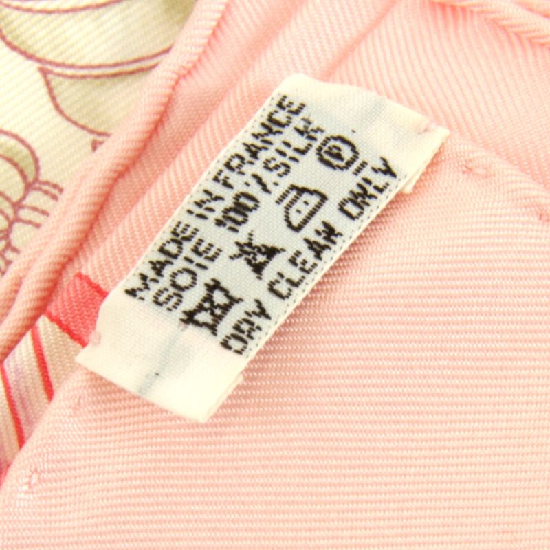 Hermes Carré 90 Parures Oceanes Scarf Silk Pink