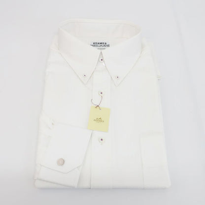 Hermes Serie Dress Shirt Button Down Chemise SUR Mesure Button Shirt