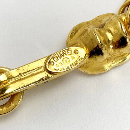 Chanel Cocomark Long Necklace 95a Gold GP Vintage