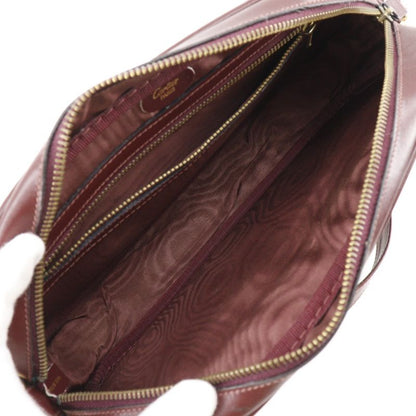Cartier Must Line Suede And Calf Bordeaux Women's Shoulder Bag
