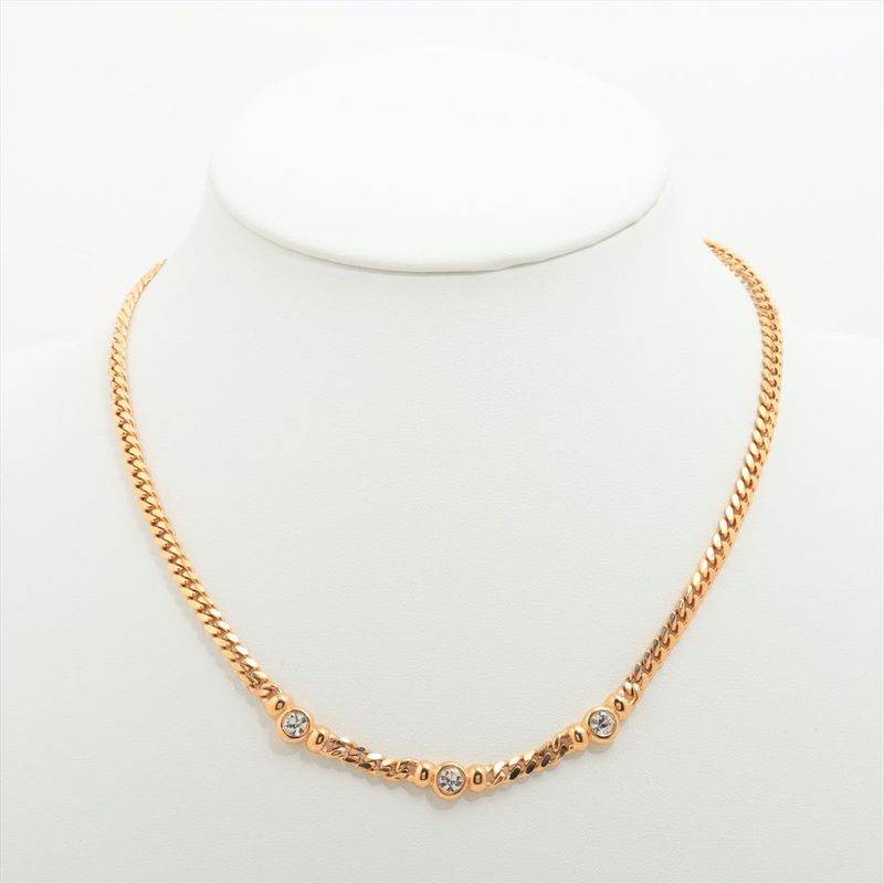 Christian DIOR Necklace GP And Rhinestone Gold Made In Germany