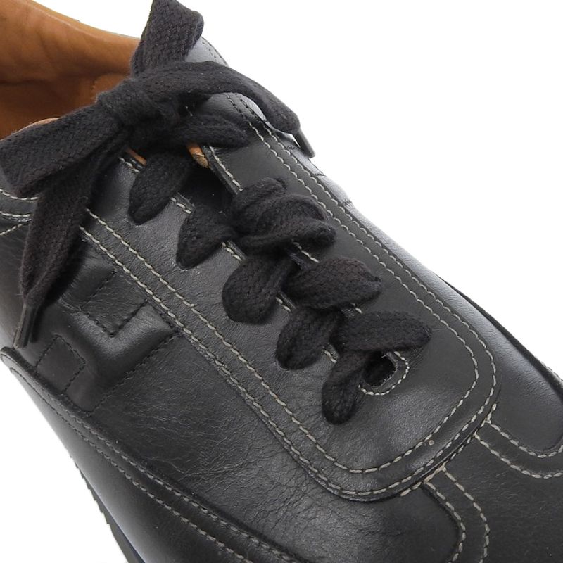 Hermes Current Logo Quick Side H Logo Box Calf Leather Sneakers Shoes 38 1 2