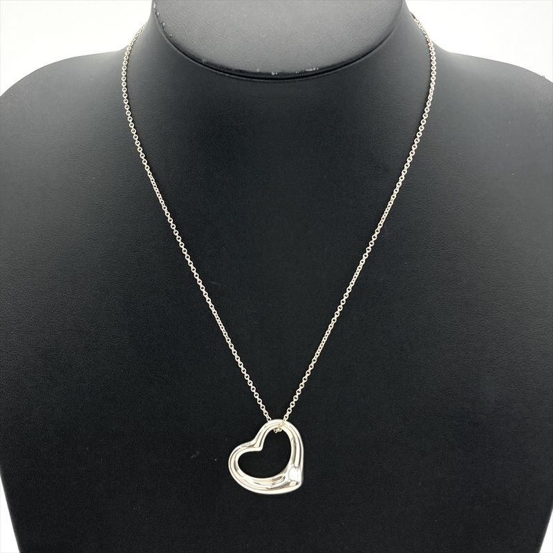 Tiffany & Co Tiffany & Co Open Heart Necklace Sv925 114g Silver Large Ladies