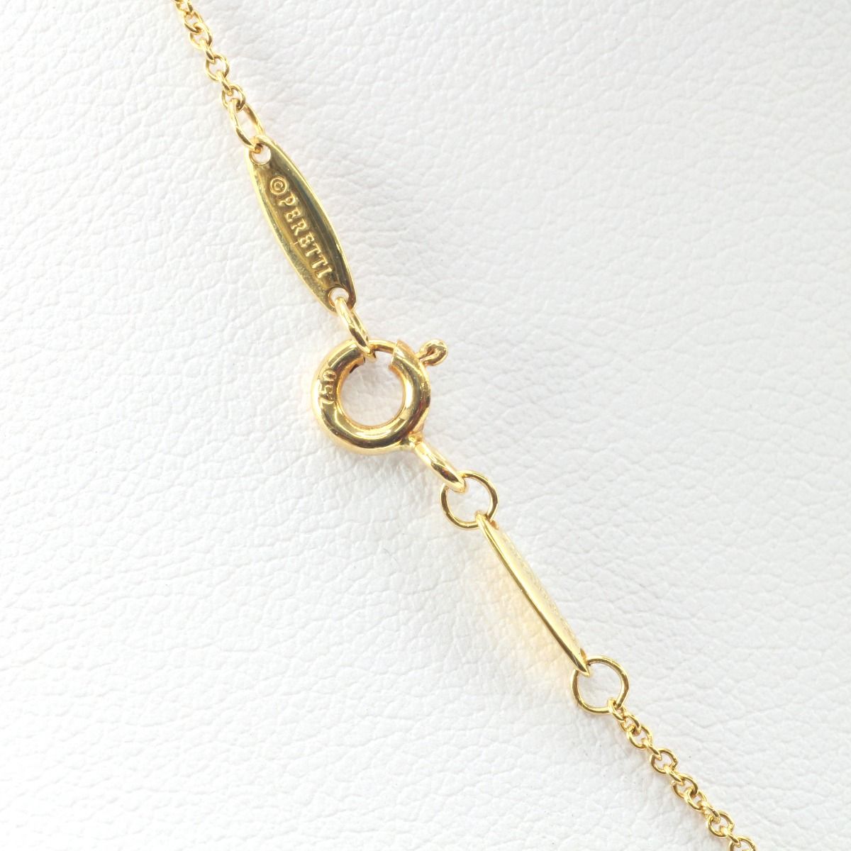 Tiffany & Co Tiffany Necklace K18 Visor Yard Single Diamond Pendant