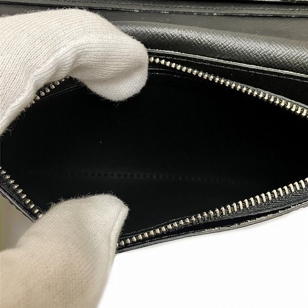 Louis Vuitton Taiga Portefeuille Plaza M30501 Noir Black Long Wallet Bifold