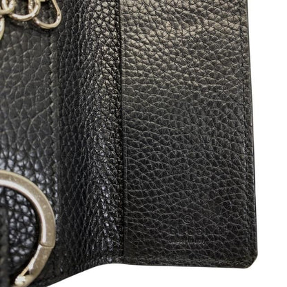 Gucci 473924 Double G 6-ring Key Case Key Ring Leather Black