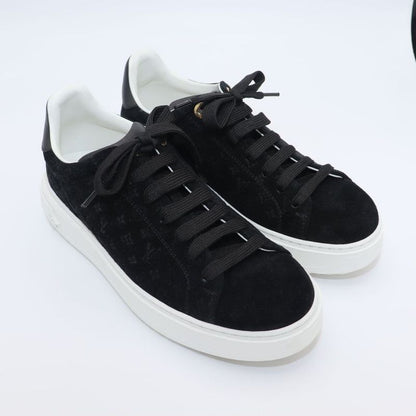 Louis Vuitton Monogram Time Outlines 23 Years Leather X Suede Sneakers Women's