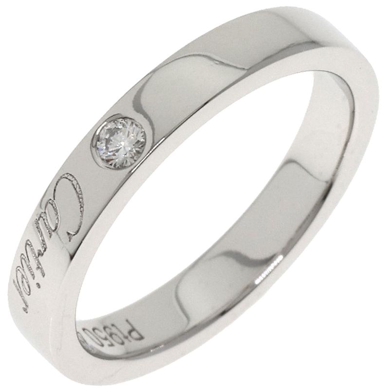 Cartier C De Cartier 1P Diamond #47 Ring Pt950 Ladies