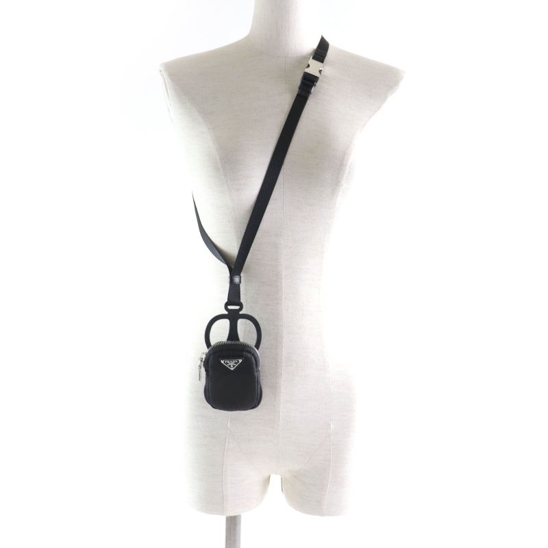 Prada 1zt016 Renylon With Triangle Logo Plate Renylon Smartphone Case Shoulder