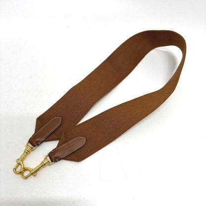 Celine Shoulder Strap Logo Canvas/leather Brown