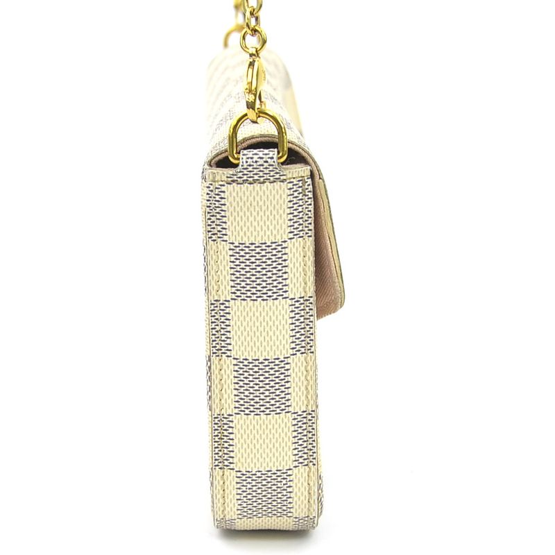 Louis Vuitton Chain Wallet Damier Azure Pochette Felicie N40491