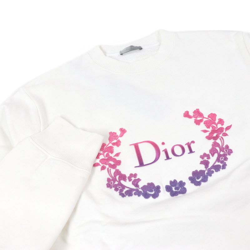 DIOR Homme 23SS 313j699a0531 Logo Embroidery Sweatshirt White M Made In Italy