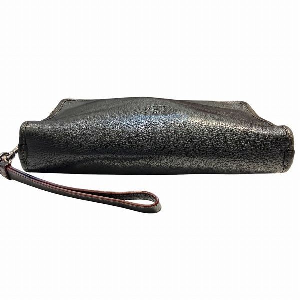 Loewe Anagram Black Leather Bag Clutch Bag Men's
