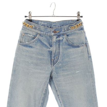 Celine Cotton Triomphe Damaged Flared Denim Pants Jeans Bottoms N677 0840 08KW