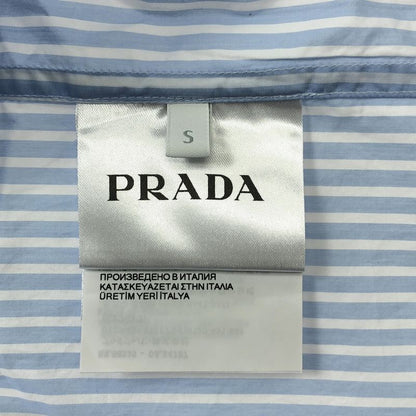 Prada - 2025ss - Double Match Stripe Cut Open Collar Short Sleeve Shirt - S -