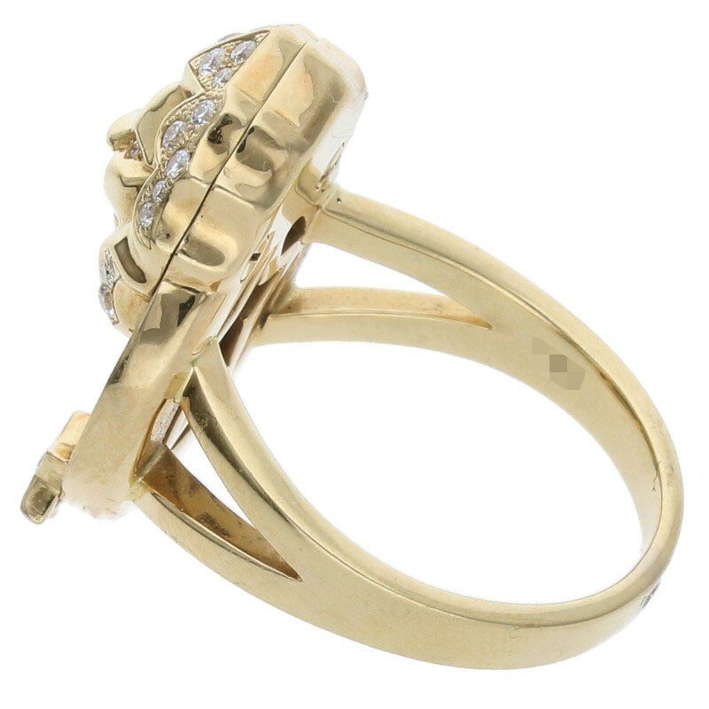 Chanel J11364 Sous Le Seigne Du Lion 18K Yellow Gold Lapis Lazuli Diamond Ring