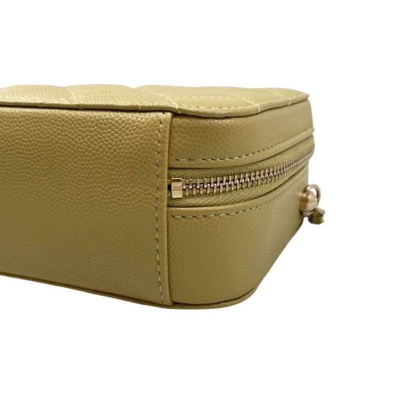 Chanel Shoulder Bag Mini Camera Bag Ap2426 Matelasse Caviar Skin Coco Mark