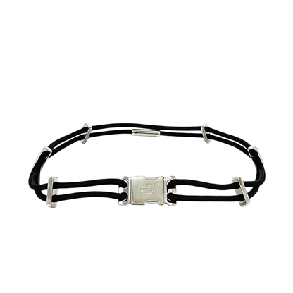 Gucci Wire Belt Black Silver Hardware Excellent Condition 83cm (32.68in)