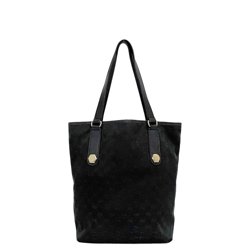 Gucci Tote Bag Black GG Canvas 153009 Light Canvas