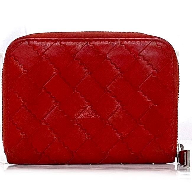 Bottega Veneta Coin Case Ec22965 Red Intrecciato