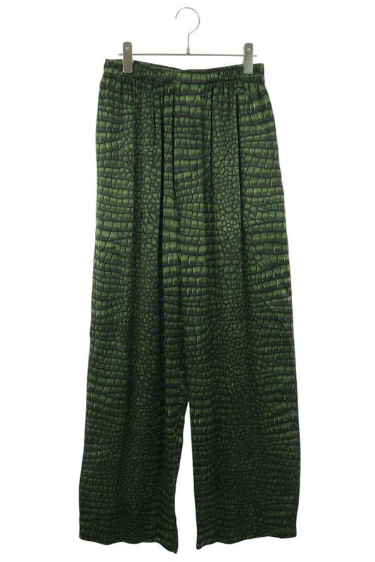 Balenciaga 681822 Trlc7 Animal Print Silk Long Pants Men's 38