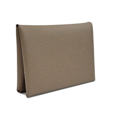 Hermes Calvi Duo Etoupe Coin Case With Coin Case Epson Leather W