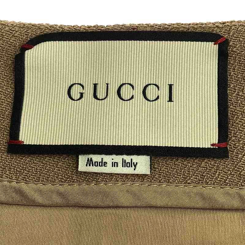 Gucci | 2017 | Wool Wide Slouchy Pants | 42 | Beige | Women