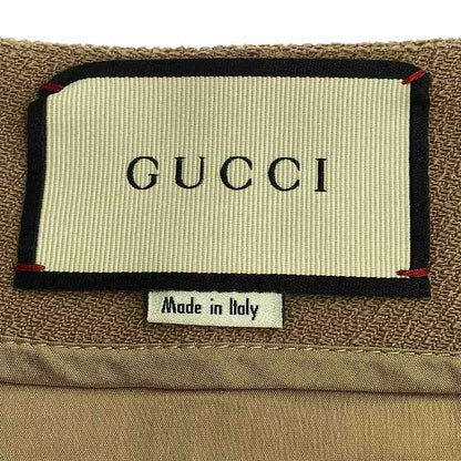 Gucci | 2017 | Wool Wide Slouchy Pants | 42 | Beige | Women