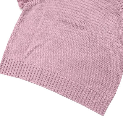 Dior Short Sleeve Knit Ruffles 36 Sizes Pink 344s13bm003 Cashmere