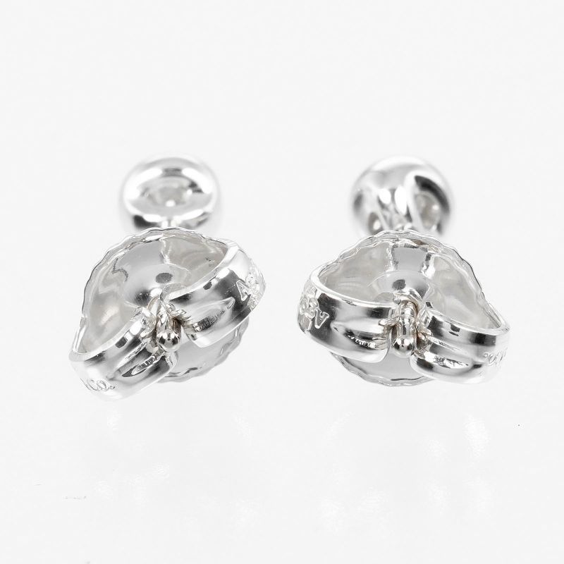Tiffany & Co By-the-yard Silver 925 X Diamond Ladies 0.9g Earrings