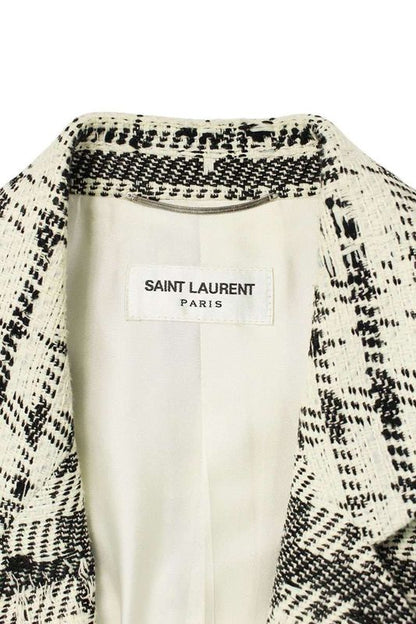 Saint Laurent Paris 644461 Y1c66 Tweed Design Jacket Men's 42