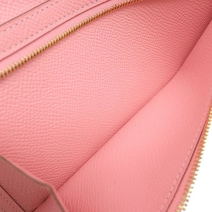 Hermes Long Wallet Bearn Souffle Vaux Epson Rose Confetti Gold Hardware Bifold