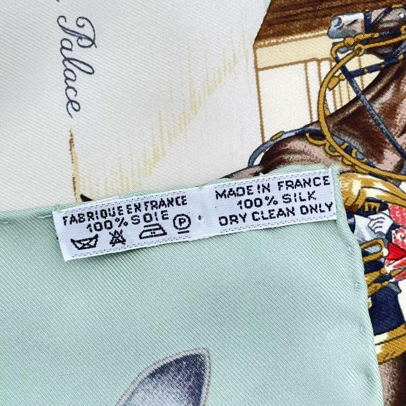 Hermes Carre 90 THE Royal MEWS Royal Stable Scarf Silk Green With Box