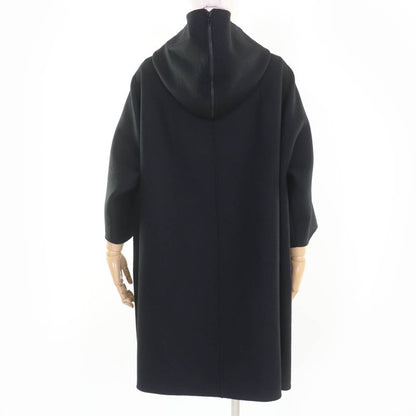 Christian DIOR 010m41a1116 Wool Rabbit Hooded Coat Black 40 Made In Italy