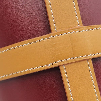 Hermes Handbag Muselière 2 Box Calf Rouge Vif X Natural X Havana Gold Hardware