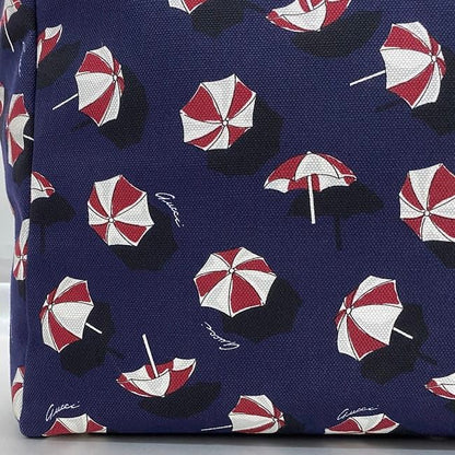 Gucci Tote Bag Navy White 286198 Excellent Condition Canvas