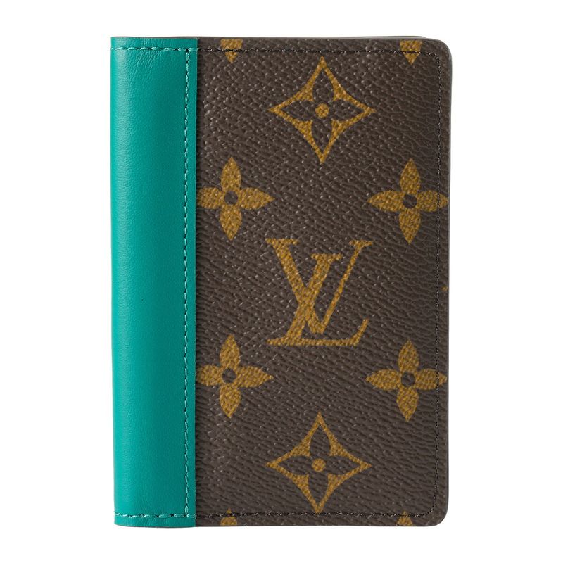 Louis Vuitton Card Case Organizer De Poche Brown/borneo Green