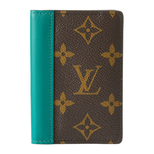 Louis Vuitton Card Case Organizer De Poche Brown/borneo Green