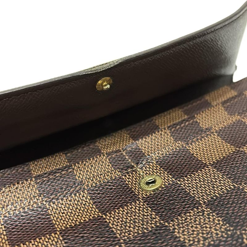 Louis Vuitton Damier Portefeuille Sarah NM2 N61734 Ebène Long Wallet