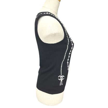 Chanel Knit Trompe L'oeil P64666 Cashmere Black