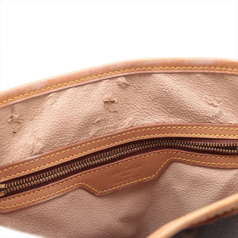 Louis Vuitton Monogram Bucket GM M42236 Leather Tote Bag Shoulder Hand A4 Brown