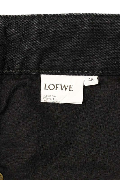 Loewe Anagram Embroidered Wide Denim Pants Men's 46