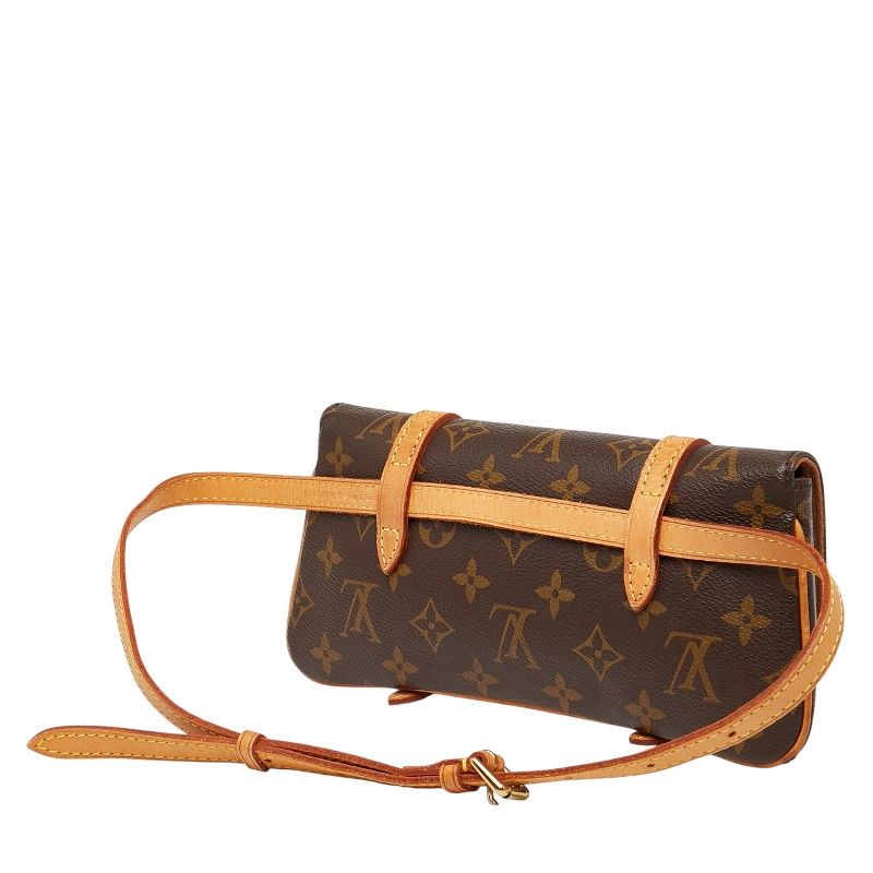 Louis Vuitton Monogram Pochette Marelle M51159 Brown PVC Leather Women Louis