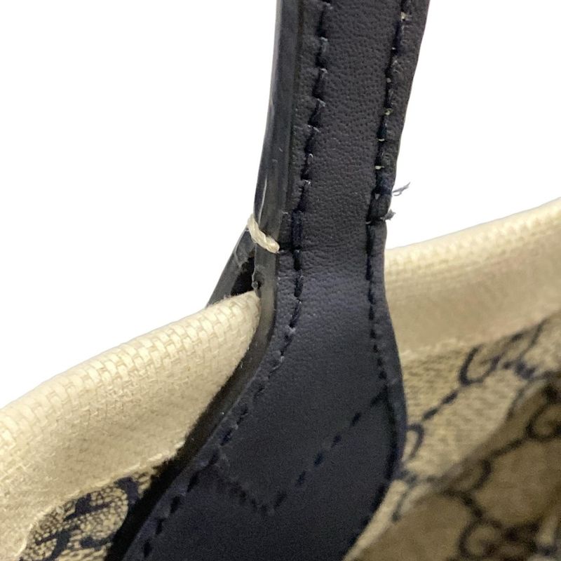 Gucci Tote Bag Gucci Print Small Tote Bag 772144 Ivory And Dark Navy Cotton