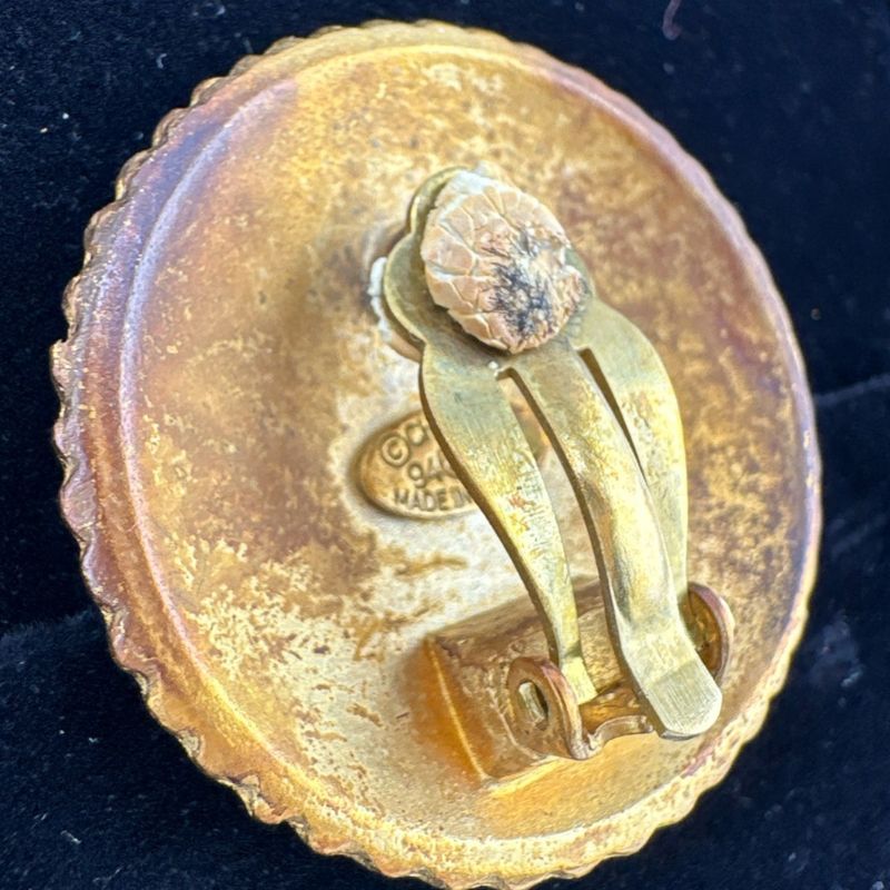 Chanel Vintage Large Earrings Circle Earrings Chanel Gold