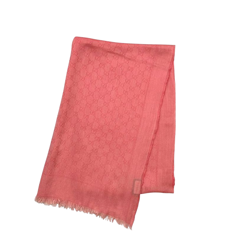 Gucci Shawl Pink 508027 411177 Cleaned Excellent Condition