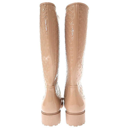 Louis Vuitton Splash Line Monogram Rain Boots Beige 37